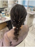 編みおろしヘア