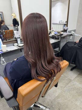 アジールヘア 北千住駅西口店(agir hair) ピンクブラウン ピンクブラウンカラー 暖色カラー