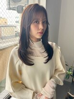 アム(amu)&nbsp;ロングレイヤー/顔まわりカット/シースルーバング/レイヤー