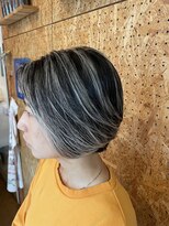 ノラ カマクラ(NORA kamakura)&nbsp;ボブ/ハイライトカラー/白髪ぼかし/ショートボブ
