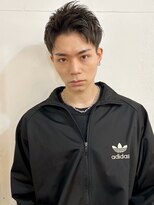 ファルベ(Farbe) スパイキーショートブルーブラックフェザーパーマサーフカール