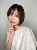 透け感斜めバングミニボブマッシュショートp1上尾20代30代40代