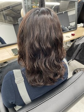 コテ巻き風パーマ韓国風パーマ