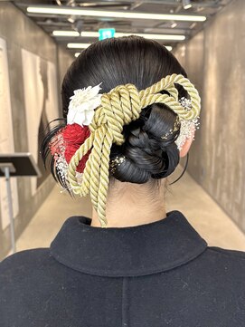 ピークアブー 原宿ハラカド(PEEK-A-BOO) ヘアセット 成人式ヘアセット タイトヘア カチモリ 着物ヘア