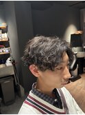波巻きパーマ