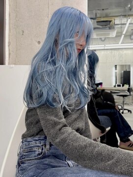 ローレン(Lolen.) 巻いて可愛い水色ヘア