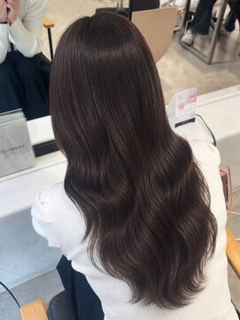 ビューバイネオリーブ 用賀店(Beau'r by neolive) ストレートパーマ縮毛矯正ダークパープル夏ミルクブラウン[用賀]