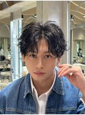 men's/センターパート/ニュアンスパーマ/韓国/原宿0810