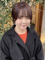 ラミエバイメルト 下北沢(lamie by melt)&nbsp;花田ショートボブレイヤーカットピンクブラウン下北沢顔周り韓国
