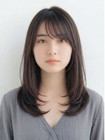 ビビ バイ マグ 岡谷店(bivi by Mag)&nbsp;透明感ダークカラーと顔周りレイヤーのセミロング
