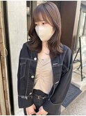 【松本咲花】韓国風くびれヘアブリーチなしチョコレートベージュ
