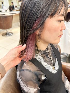 ネオリーブアイム 横浜西口店(Neolive aim) シアピンク 切りっぱなしボブ【横浜】k
