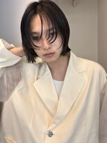 =メンズボブ/ダークアッシュ/ニュアンスパーマ／MAN’S HAIR