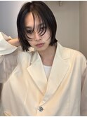 =メンズボブ/ダークアッシュ/ニュアンスパーマ/MAN’S HAIR