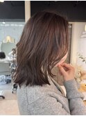 【カカオブラウン&ミディアムレイヤー】《福岡レイヤーカット》