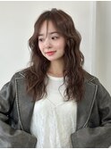韓国ウェーブパーマヒッピーパーマレイヤーカットミディアムヘア