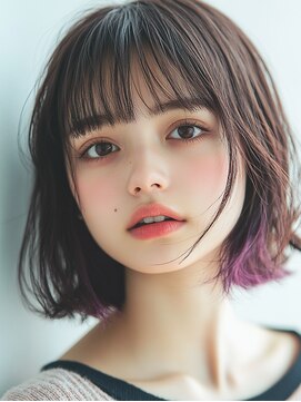 ロディーナ 大口 新子安(rodina) インナーカラー×ボブ/ダブルカラー/髪質改善/韓国/ブリーチ