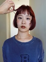 シアター(CIARTOR)&nbsp;丸みボブ×ハッシュカット/暖色カラー