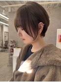 ショートボブ/ミルクティーベージュ