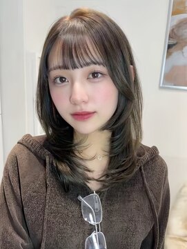 h20ミディアムレイヤーオリーブグレージュ髪質改善ストレート