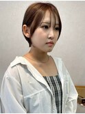 ショート　ボブ　ウルフ　髪質改善　白髪ぼかし　トリートメント