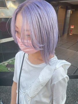  fit stand 千葉/ショートボブ/カット/パーマ/ダブルカラー/トリートメント/縮毛矯正 イメチェン/ピンクベージュ/アンブレラカラー[千葉]