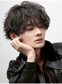 波巻きパーマメンズシャドウパーマスパイラルパーマツーブロック