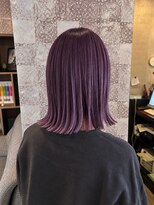 エイム ヘア デザイン 町田店(eim hair design)&nbsp;ラベンダーグレージュ/外ハネミディアムボブ/艶髪/透明感カラー