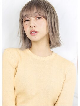 ヘアサロン ガリカ 表参道(hair salon Gallica) 『 外ハネ & グレージュ 』☆ シースルーバング切りっぱなしボブ