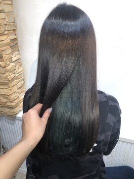 アンク クロス 池袋北口店(ANKHCROSS) 《アンククロス 柴田》インナーカラー緑