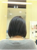 30代40代50代　ツヤ髪大人ボブワンレン前下がり切りっぱなしボブ