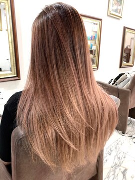 ナイン 麻布十番(NINE) ☆ピンクベージュバレイヤージュ☆