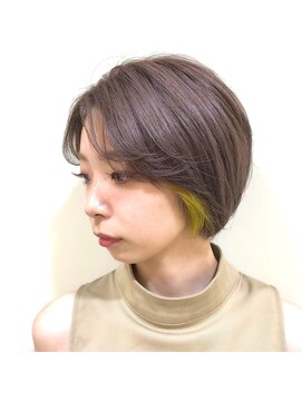 ジーナ 福岡天神(Zina) ラベンダーアッシュ×ビビッドイエロー