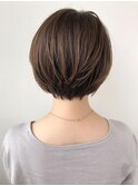 大人可愛い丸みショートボブ