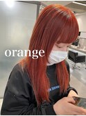 【Lilley 稲永麻衣】オレンジ+ハイトーンカラー 天神/今泉