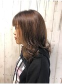 外ハネレイヤー×アッシュブラウンカラー/亀戸/錦糸町/亀戸水神
