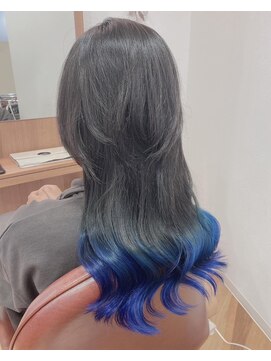 ルシードスタイルビーシャイン(LUCIDO STYLE B SHINE) 豊橋ビーシャイン★裾カラー×マリンブルー