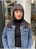 ウルフカッ ウルフレイヤー黒髪ロング大人可愛い20代30代 / 山中