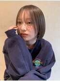 外ハネボブ 切りっぱなしボブ ハイトーンカラー ミニボブ【Riku