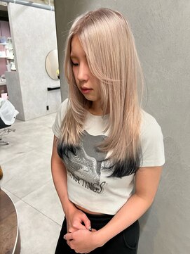 クペウ(cope'u) ホワイトベージュ×裾カラー