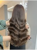 ベージュグレー黒髪レイヤーくびれヘア小顔10代20代30代40代
