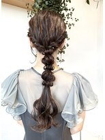 ゼスト 中野店(ZEST)&nbsp;【ZEST中野/KOTOMI】ふわふわ編み下ろしアレンジ/お呼ばれヘア