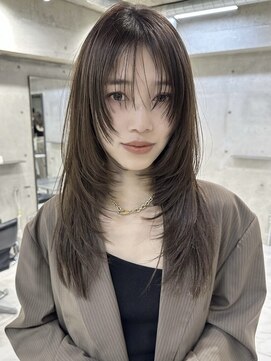 サイン 渋谷(SIGN) 艶髪レイヤーカット韓国ヘアーグレージュ髪質改善トリートメント