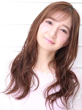 アース 三木店(HAIR & MAKE EARTH) 大人美人艶カラーベージュ小顔カット透明感レイヤーロング