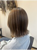 似合わせカット_切りっぱなし_ミディアムスタイル