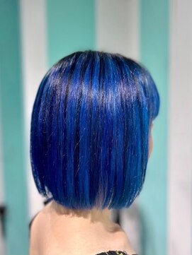 マティーナ ヘアー 池袋(Matina hair) 【デザインカラー×ブラック×ブルー】池袋美容室