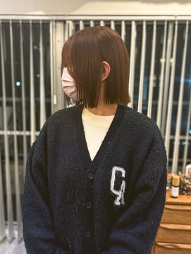 オンド 中目黒(ond) ぷつっとボブとピンクブラウン