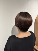 艶髪ショートマッシュ/髪質改善/艶カラー/小顔カット/30代/40代