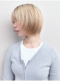 =ハイトーン姫カット軽めボブ小顔ボブウルフボブレイヤーボブ