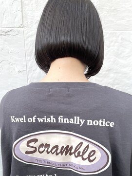 アヴァンス 難波店(AVANCE.) どの角度から見ても綺麗な切りっぱなしボブ